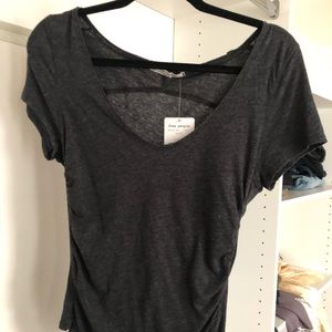 NWT Free People Scoop Neck T-Shirt Sz L